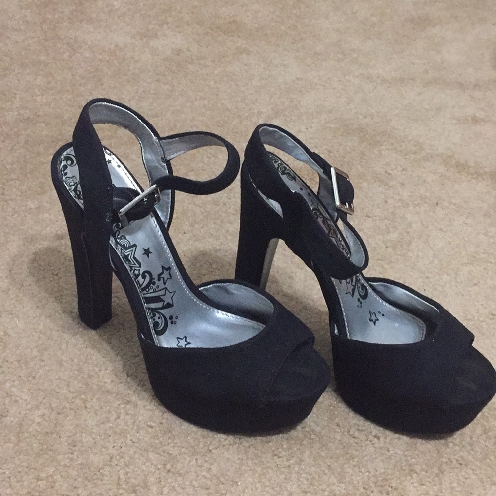 Black Suede High Heels